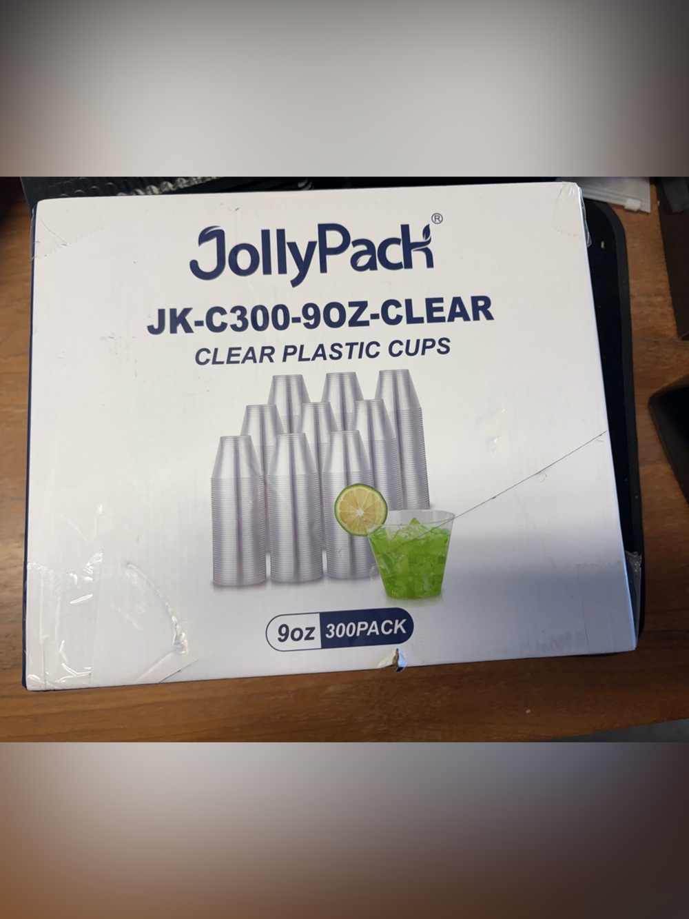 JollyPack Clear Plastic Cups 9 oz 300 Pack – New